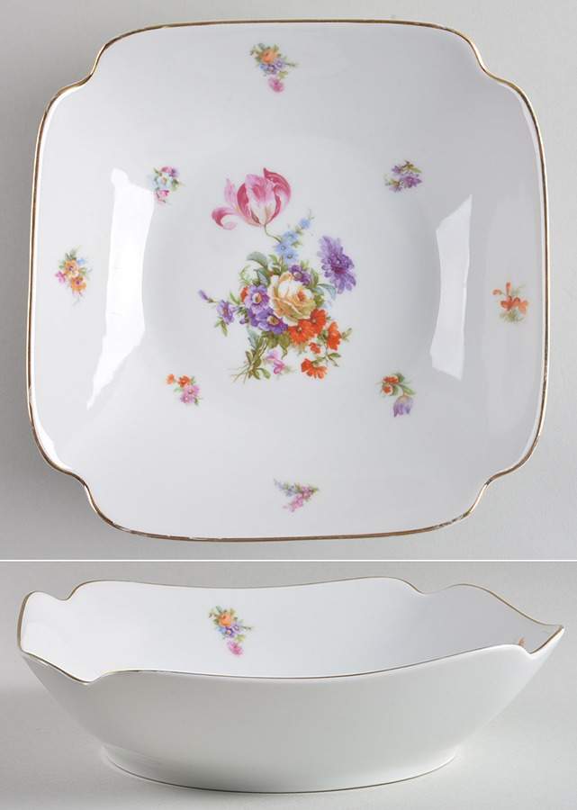 Dresdene (No Gold Filigree) 8" Square Vegetable Bowl by Epiag-1