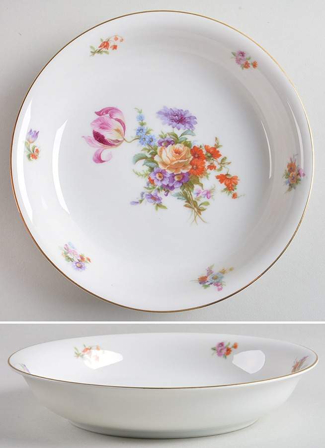 Dresdene (No Gold Filigree) Coupe Soup Bowl by Epiag-1