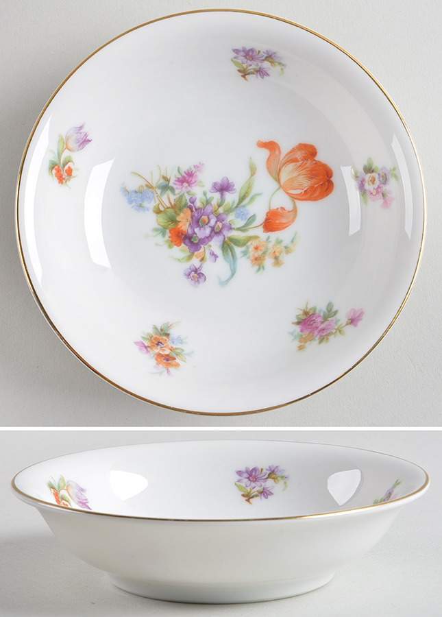 Dresdene (No Gold Filigree) Fruit/Dessert (Sauce) Bowl by Epiag-1