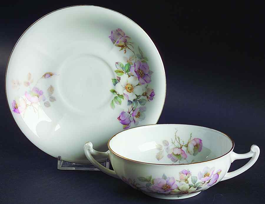 02460 Flat Cream Soup Bowl & Saucer Set by Epiag-1