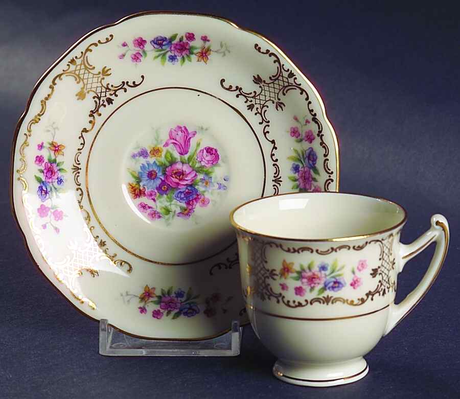 EPI45 Footed Demitasse Cup & Saucer Set by Epiag-1
