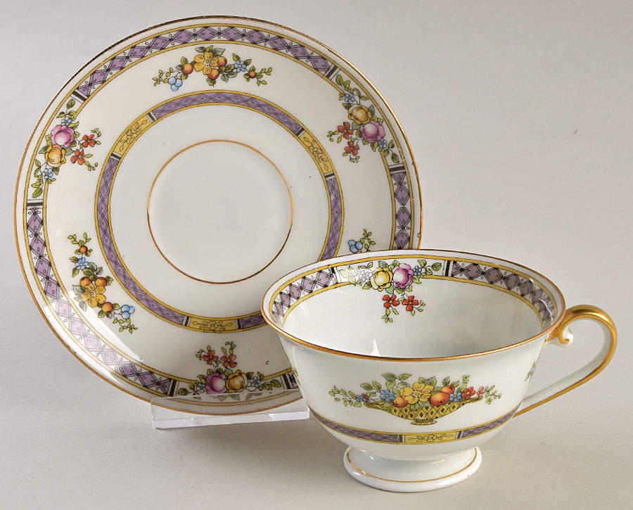 596 Footed Cup & Saucer Set by Epiag-1