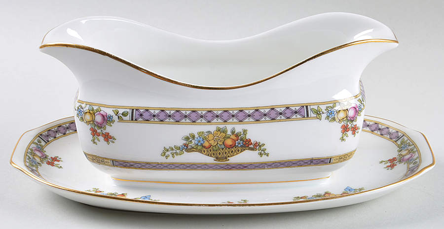 596 Gravy Boat with Attached Underplate by Epiag-1
