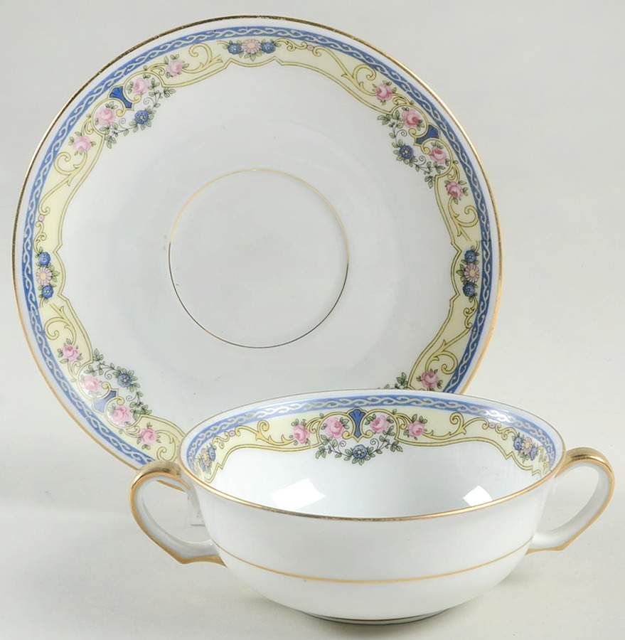 Montreuxe Flat Cream Soup Bowl & Saucer Set by Epiag-1