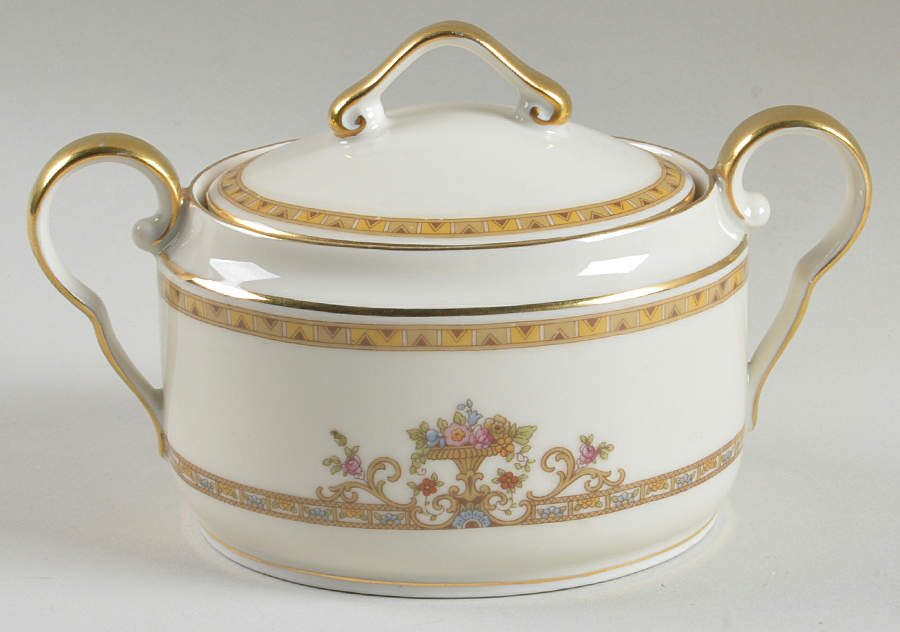 Moresque (Cream) Sugar Bowl & Lid by Epiag-1
