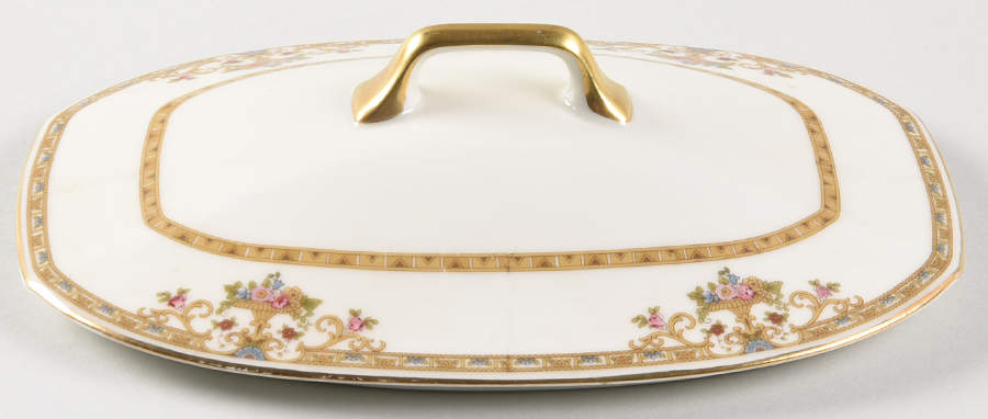 Moresque (Cream) Lid for Oval Vegetable by Epiag-1