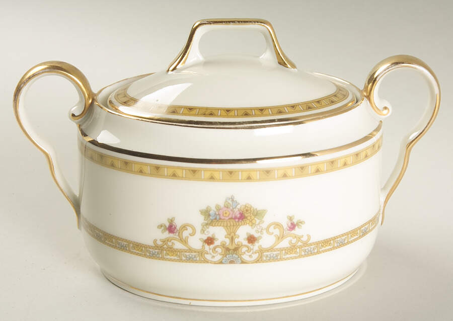 Moresque (Cream) Sugar Bowl & Lid by Epiag-1