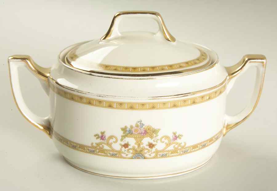 Moresque (Cream) Sugar Bowl & Lid by Epiag-1