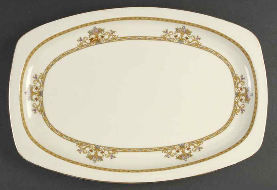 Moresque (Cream) 14" Oval Serving Platter by Epiag-1