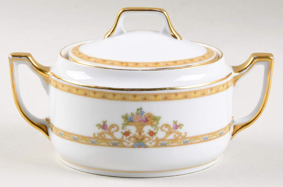 Moresque (White) Sugar Bowl & Lid by Epiag-1