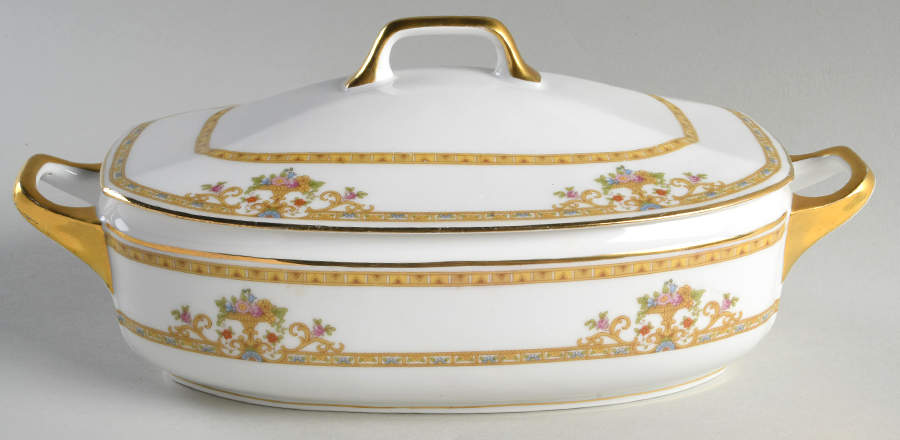 Moresque (White) Oval Covered Vegetable by Epiag-1