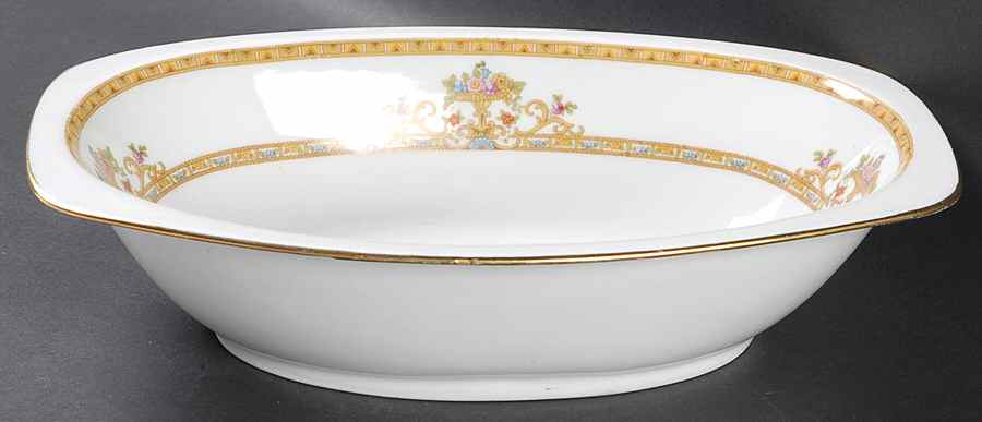 Moresque (White) 9" Oval Vegetable Bowl by Epiag-1