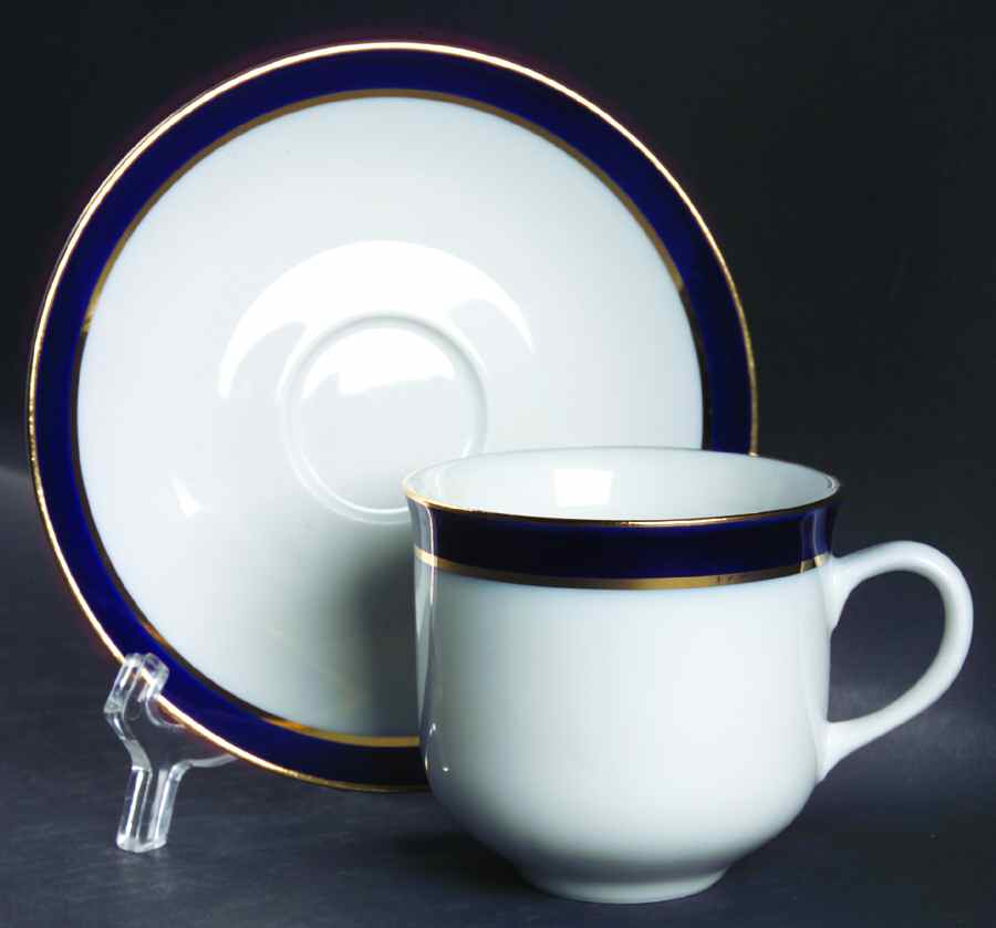 Norwalk Cobalt Flat Cup & Saucer Set by Epiag-1