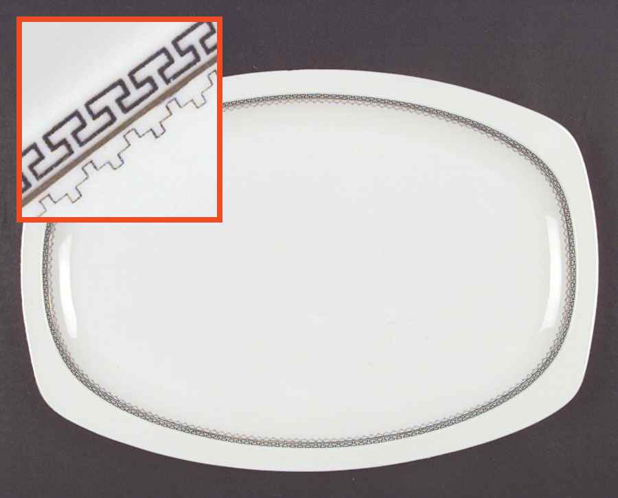 Parthenon (No Verge) 12" Oval Serving Platter by Epiag-1