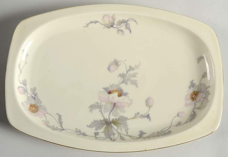Pastelle (Cream Background, Smooth) 10" Oval Serving Platter by Epiag-1