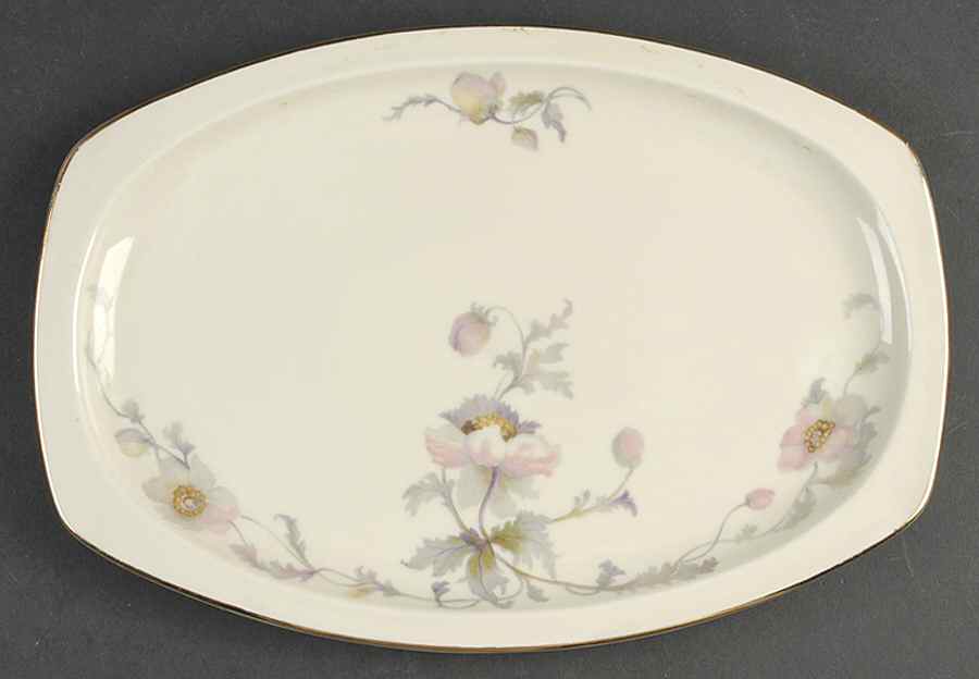 Pastelle (Cream Background, Smooth) 12" Oval Serving Platter by Epiag-1