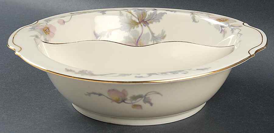 Pastelle (Cream Background, Smooth) Round Divided Vegetable Bowl by Epiag-1