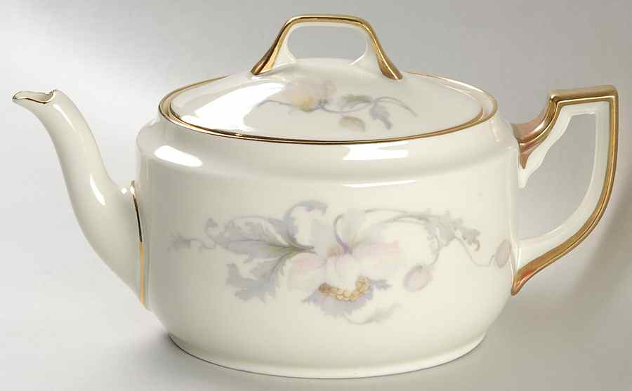 Pastelle (Cream Background, Smooth) Teapot & Lid by Epiag-1