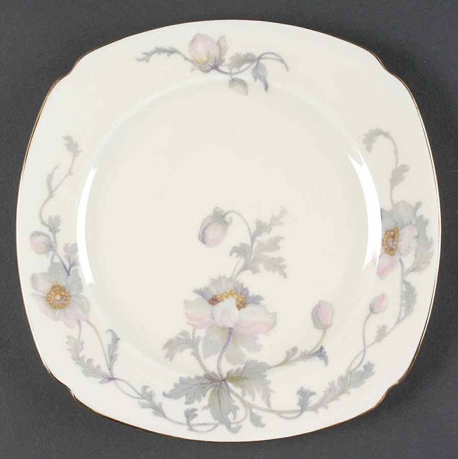 Pastelle (Cream Background, Smooth) Square Salad Plate by Epiag-1