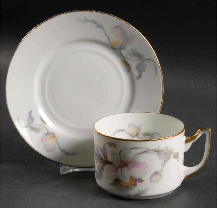 Pastelle (White Background) Flat Cup & Saucer Set by Epiag-1