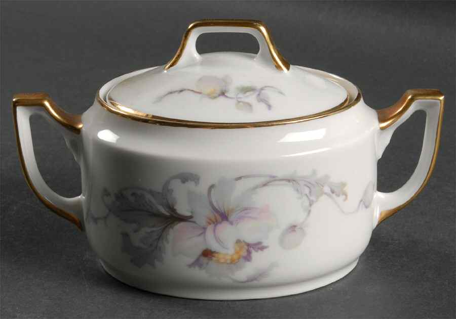 Pastelle (White Background) Sugar Bowl & Lid by Epiag-1