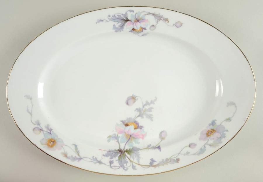 Pastelle (White Background) 17" Oval Serving Platter by Epiag-1