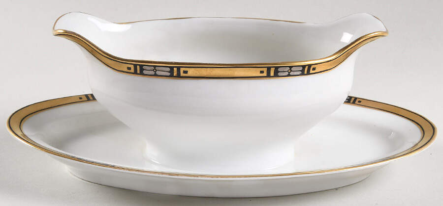 Patricia Gravy Boat with Attached Underplate by Epiag-1