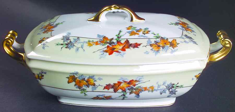 Silver Maple (Gold) Oval Covered Vegetable by Epiag-1