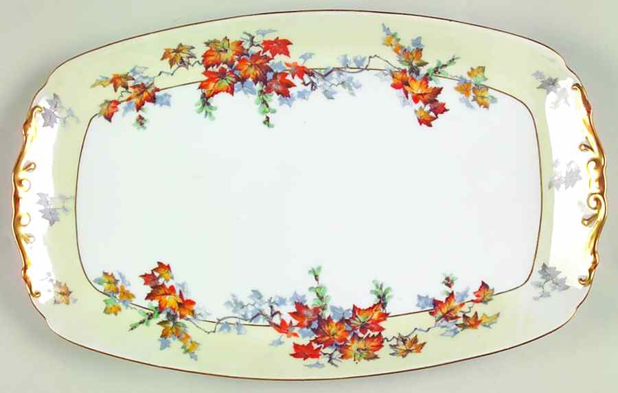 Silver Maple (Gold) 14" Oval Serving Platter by Epiag-1