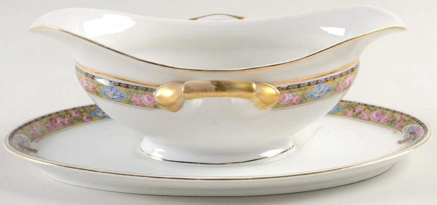 The Vienna Gravy Boat with Attached Underplate by Epiag-1
