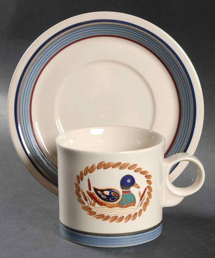 American Decoy Flat Cup & Saucer Set by Epoch-1