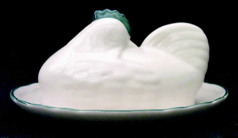 New Apple Blossom (Scalloped Edge) 1/4 Pound Figural Covered Butter by Epoch-1