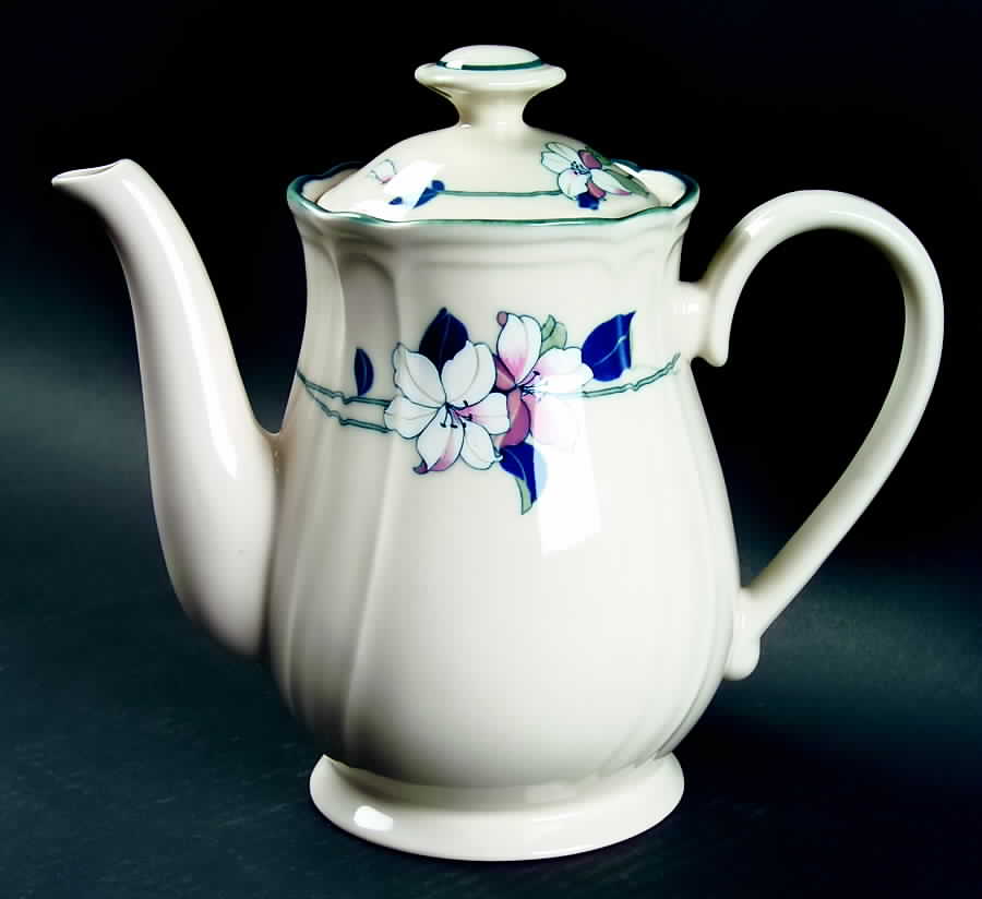 New Apple Blossom (Scalloped Edge) Tea/Coffee Pot & Lid by Epoch-1