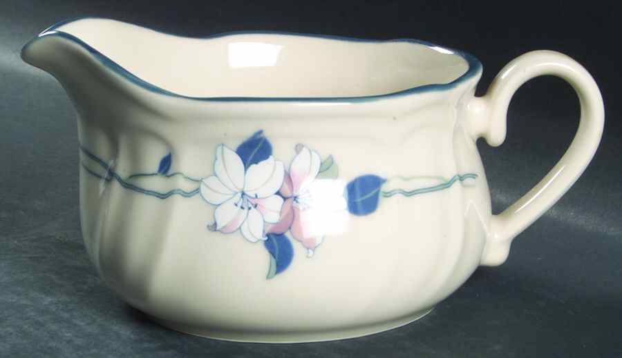 New Apple Blossom (Scalloped Edge) Gravy Boat by Epoch-1