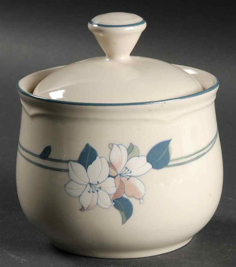 Apple Blossom (Smooth Edge) Sugar Bowl & Lid by Epoch-1
