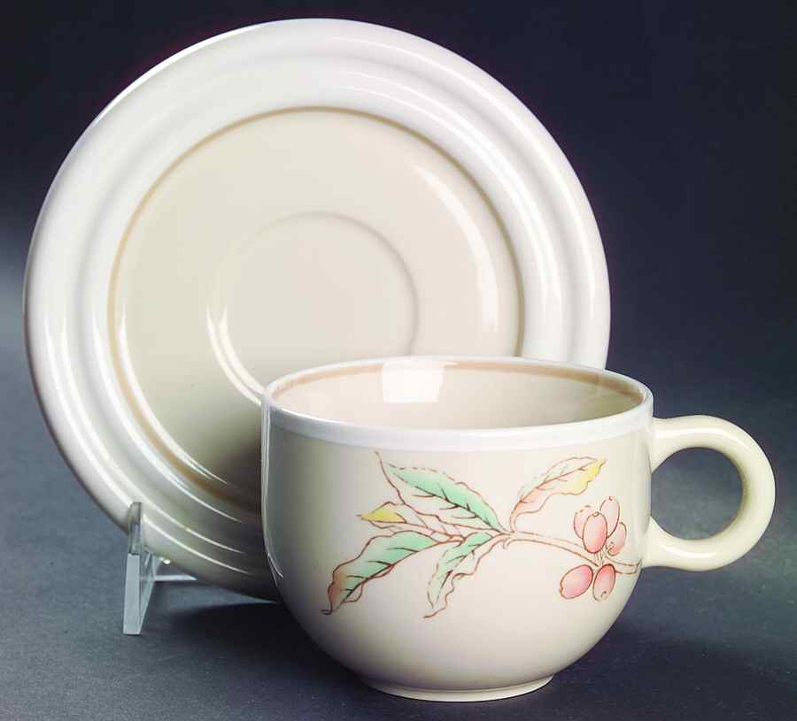 Autumn Harvest Flat Cup & Saucer Set by Epoch-1