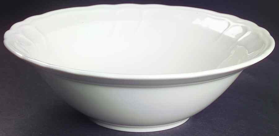 Baroque White 9" Round Vegetable Bowl by Epoch-1