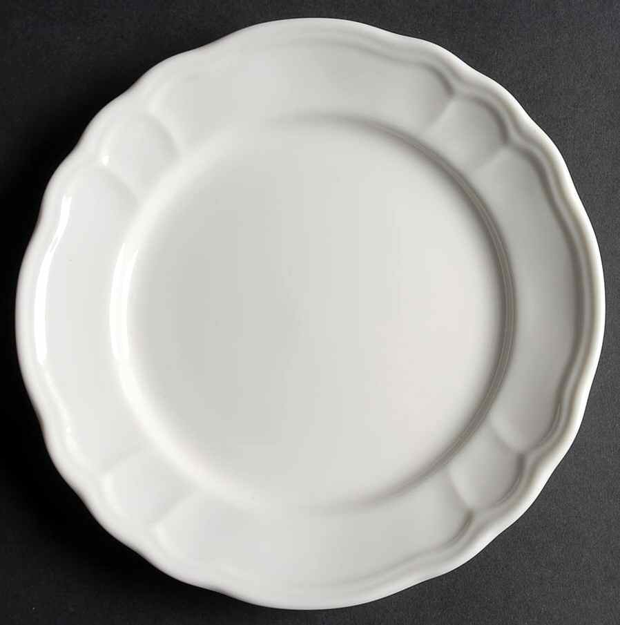 Baroque White Salad Plate by Epoch-1