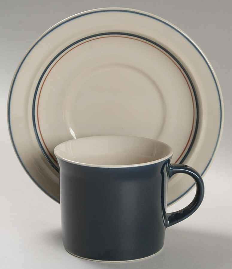 Blue Chintz (Korea) Flat Cup & Saucer Set by Epoch-1
