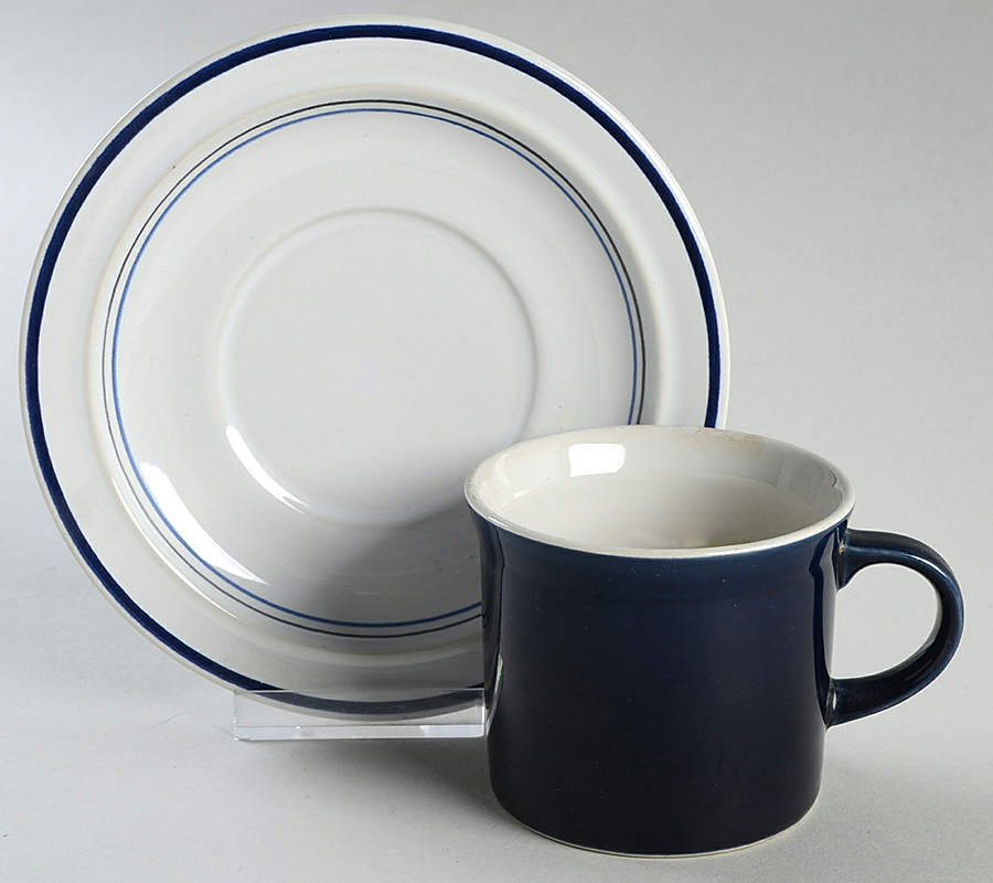 Blue Sonata Flat Cup & Saucer Set by Epoch-1