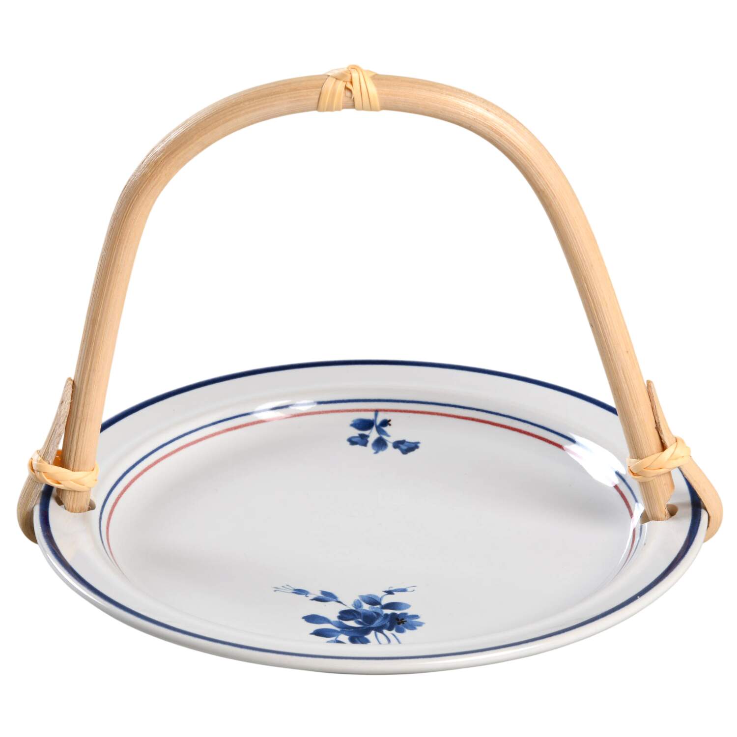 Blue Tango 5 3/8"-5 5/8" Bamboo Handled Serving Plate  HC by Epoch-1