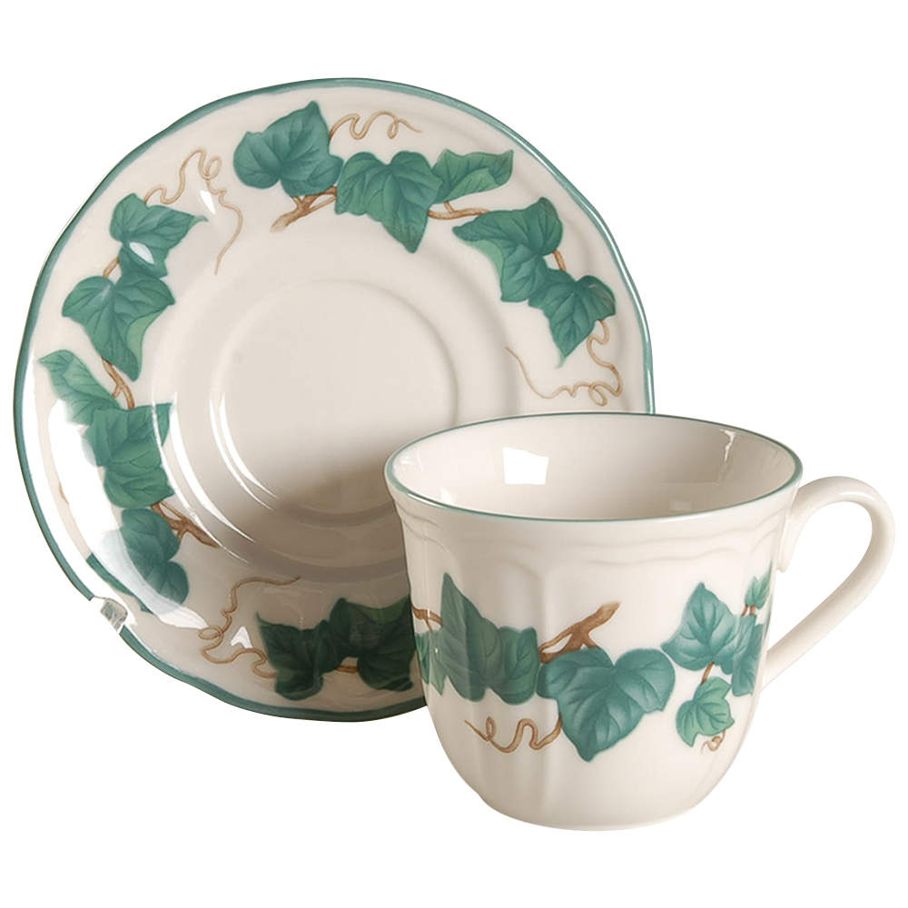 Climbing Ivy Flat Cup & Saucer Set by Epoch-1