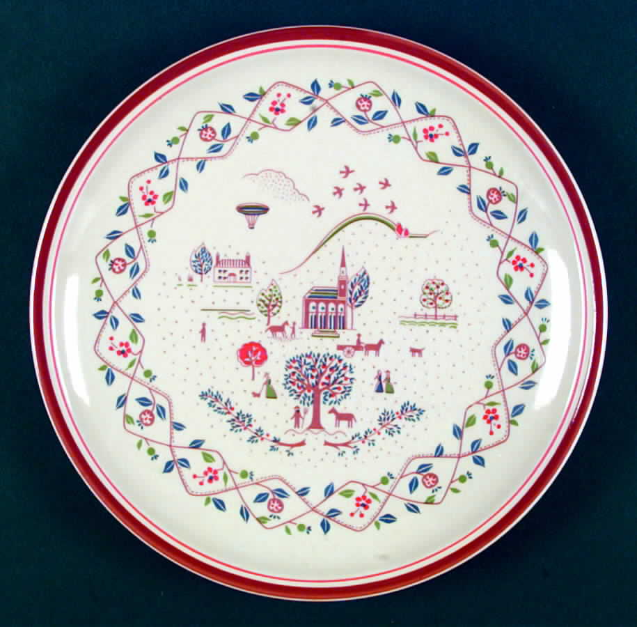 Country Crewel Dinner Plate by Epoch-1