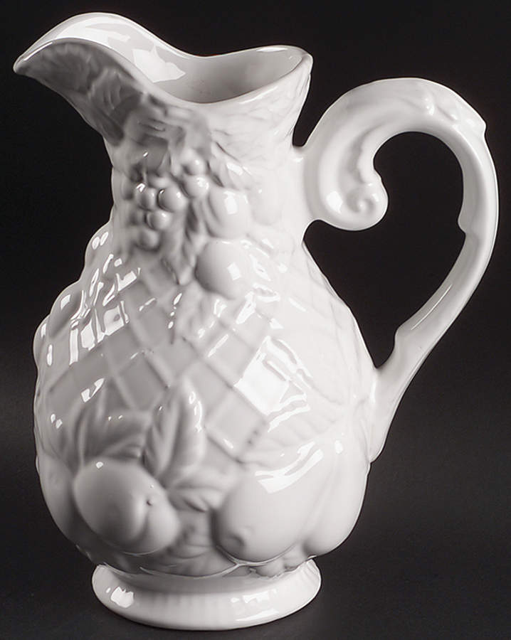 Embossed White 72 Oz Pitcher by Epoch-1