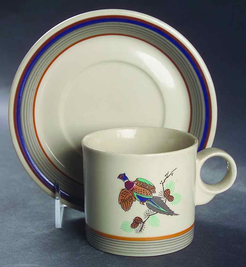 Game Cock Flat Cup & Saucer Set by Epoch-1