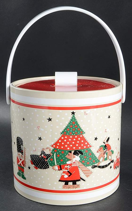 Holiday Joy Plastic Ice Bucket & Lid by Epoch-1