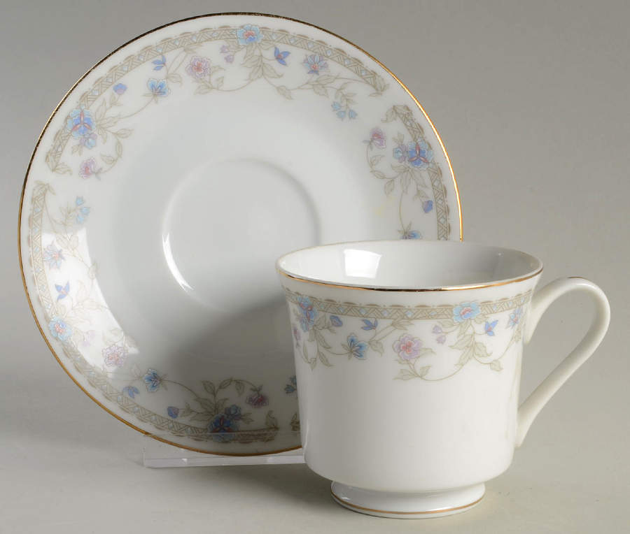 Jessica Footed Cup & Saucer Set by Epoch-1