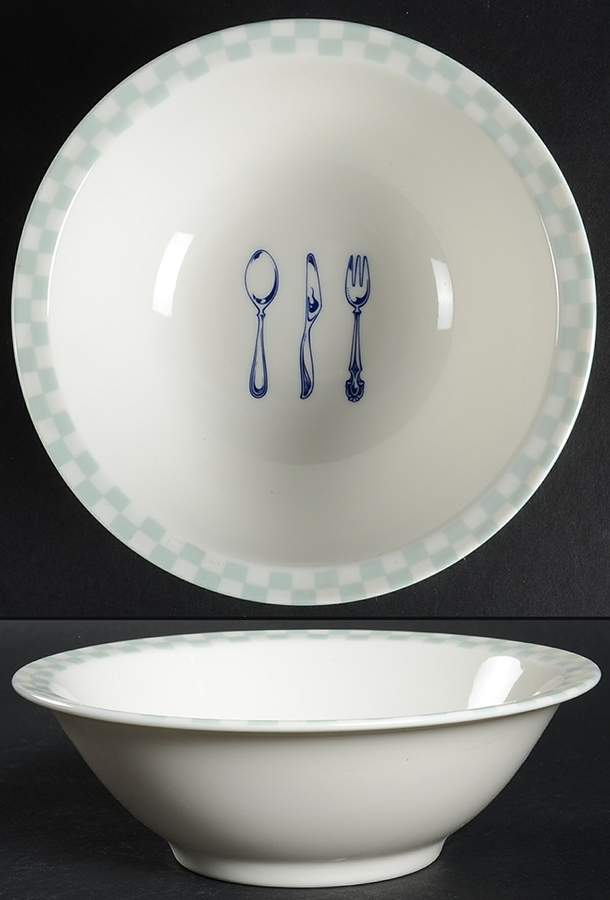 Knife and Fork Rim Cereal Bowl by Epoch-1