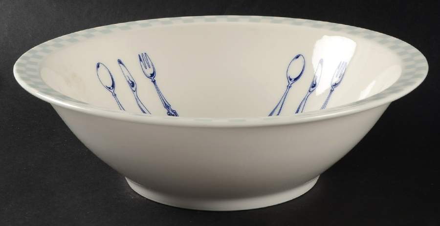 Knife and Fork 9" Round Vegetable Bowl by Epoch-1