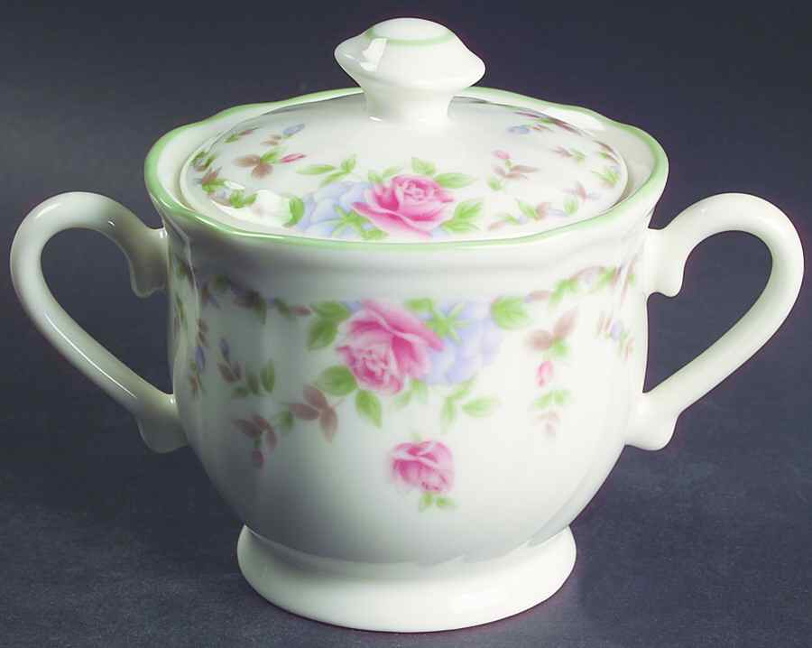 Morning Rose Sugar Bowl & Lid by Epoch-1